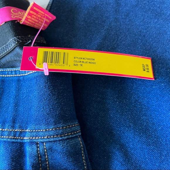 Catherine Malenandrino pull on dark wash denim jeggings size 1X NWT - Picture 10 of 11